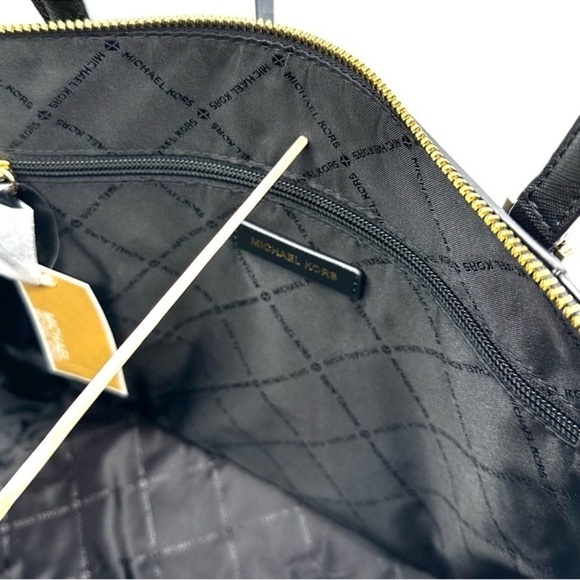 Michael Kors Large Charlotte Tote Bag & Large Double Zip Wallet Black - Picture 10 of 14